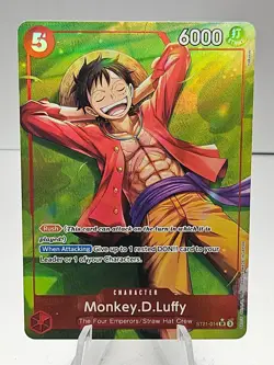 ST21-014 Monkey D Luffy (Alt Art) ONE PIECE Card TCG NM English - Image 1