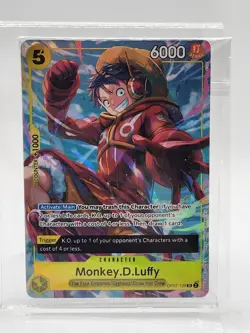 One Piece Monkey D. Luffy Alt Art Promo Card - SR - OP07-109 - NM Sealed - Image 1