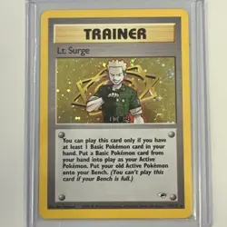 Lt. Surge - Holo Pokemon Card - Gym Heroes 17/132 - Near Mint Condition - Image 1