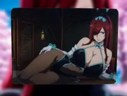 Erza Scarlet Fairy Tail Anime Waifu Sexy Goddess Doujin Lewd Hentai Card - Image 1