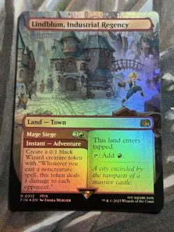 MTG - 1x Lindblum, Industrial Regency - Borderless Foil / Final Fantasy NM - Image 1