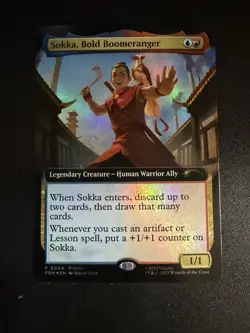 Sokka, Bold Boomeranger Foil, MTG MagicCon Atlanta Promo Avatar Last Airbender - Image 1