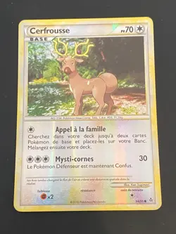 CARTE POKEMON CERFROUSSE 64/95 FR REVERSE HS DECHAINEMENT - TBE/EXC - Image 1