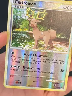 CARTE POKEMON CERFROUSSE 64/95 FR REVERSE HS DECHAINEMENT - TBE/EXC - Image 2