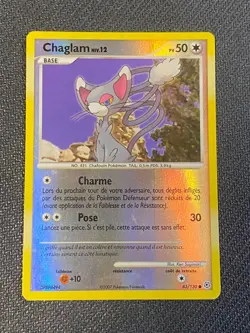 CARTE POKEMON CHAGLAM 83/130 FR REVERSE DP DE BASE - TBE - Image 1