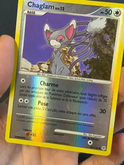 CARTE POKEMON CHAGLAM 83/130 FR REVERSE DP DE BASE - TBE - Image 2
