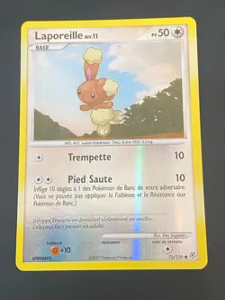 CARTE POKEMON LAPOREILLE 73/130 FR REVERSE COMMUNE DP DE BASE - EXC/NM - Image 1