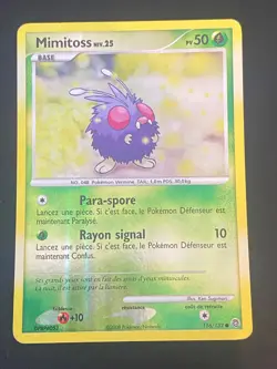 CARTE POKEMON MIMITOSS 116/132 FR COMMUNE REVERSE DP MERVEILLES SECRETES - TBE - Image 1