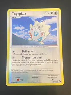 CARTE POKEMON TOGEPI 88/106 FR COMMUNE REVERSE DP DUELS AU SOMMET - TBE - Image 1