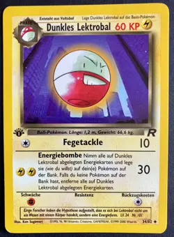 Pokemon * Dunkles Lektrobal * 34/82 ~Team Rocket 1 .Edition ~ Deutsch - Image 1