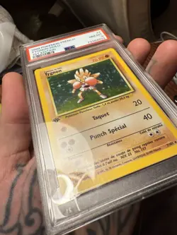 Carte Pokemon Tygnon 7/102 HOLO Set de Base Edition 1 PSA 8 NM-MINT 🇫🇷🔥 - Image 4