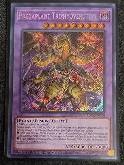 Predaplant Triphyoverutum Limited Edition Secret Rare LDS3-EN076 Yu-Gi-Oh! - Image 1