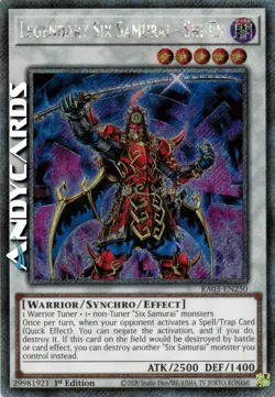 LEGENDARY SIX SAMURAI - SHI EN • Segreta Platino • RA03 EN250 • 1Ed • Yugioh! - Image 1
