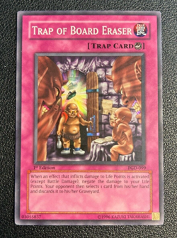 2003 Yu-Gi-Oh! Pharaonic Guardian 1st PGD-009 Trap of Board Eraser Super Rare NM - Image 1