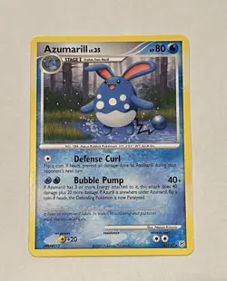 Pokemon Card Azumarill 18/130 Diamond and Pearl - NM - Image 1