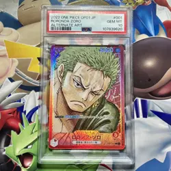 Roronoa Zoro Leader OP01-001 PSA 10 Romance Dawn One Piece Card UK SELLER - Image 1