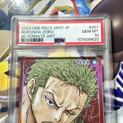 Roronoa Zoro Leader OP01-001 PSA 10 Romance Dawn One Piece Card UK SELLER - Image 2