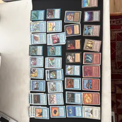 Lot Of MAGIC THE GATHERING MTG Cards Mix 1 Blue Lands Inferno Rainbow Vale - Image 1