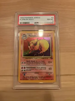 Flareon - 3/64 - Holo Rare - Jungle - Pokemon Card - PSA 8 - Image 1