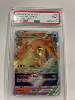 PSA 9 Charizard VSTAR 019/159 Pokemon Card Crown Zenith - Image 2