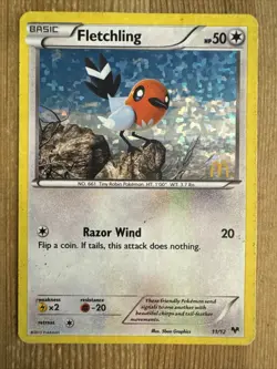 Fletchling - 11/12 - Pokemon McDonald's Holo Promo Card DMG #2 - Image 1