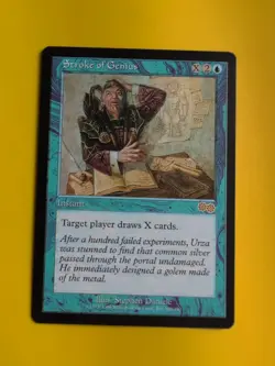Stroke of Genius. Rare Instant MTG Card. Urza's Saga. Old Vintage - Image 1