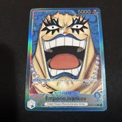 One Piece Card Game Emporio.Ivankov OP02-049 L Leader Alternate Parallel Card NM - Image 3