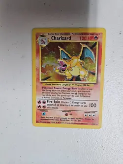 Pokemon TCG Charizard Holo-Rare Card 04/102 Base Set HP - Image 1