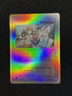 2003 Pokemon EX Dragon TV Reporter Trainer Card Reverse Holo Foil - Image 1