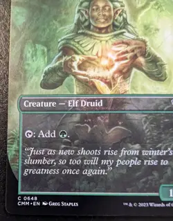 Elvish Mystic (Borderless) 0648 Common Commander Masters Magic: The Gathering - Image 4