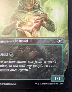 Elvish Mystic (Borderless) 0648 Common Commander Masters Magic: The Gathering - Image 5