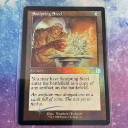 Sculpting Steel (FOIL) x1 - MTG The Brothers' War Retro Artifacts BRR #50 - Image 1