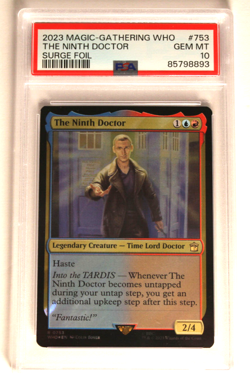 MTG Doctor Who THE NINTH DOCTOR Surge Foil PSA 10 - Image 1