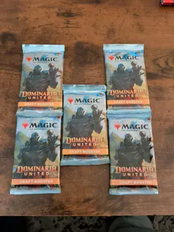 Magic the Gathering Dominaria United Draft Booster Packs Sealed MTG Lot Of 5 - Image 2