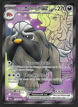 Pokemon TCG - Destined Rivals - Arven's Mabosstiff ex Full Art - 218/182 NM - Image 1