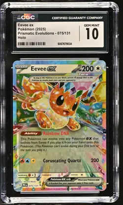 2025 Pokemon Eevee ex 075/131 Prismatic Evolutions Holo PSA CGC 10 - Image 1