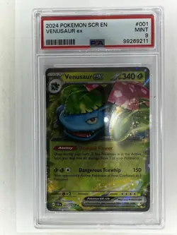 Pokemon TCG Venusaur EX 001/142 Stellar Crown Double Rare PSA 9 - Image 1