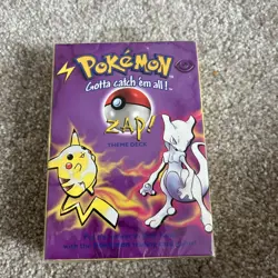FACTORY SEALED 1999 Pokemon Zap Base Set Theme Deck (ShadowlessU) Nice Box 742818060189 - Image 1