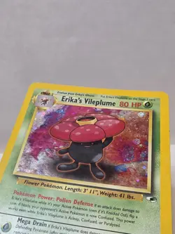 Erika's Vileplume #5/132, Gym Heroes Rare Holo, 2000 Vintage Pokemon TCG, LP - Image 2