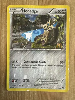 Pokemon TCG Honedge Mcdonalds Promos 7/12 Holo Promo VERY DAMAGED - Image 1
