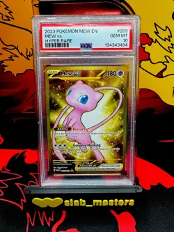 PSA 10 Gem Mint Mew EX 2023 Hyper Rare Pokemon 151 HR 205/165 - Image 1