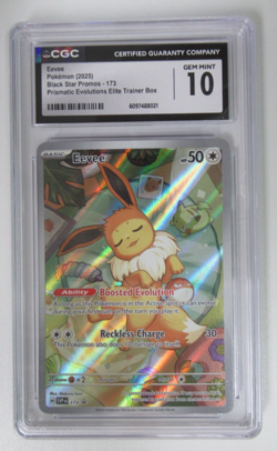 2025 Pokemon Prismatic Evolutions Black Star Promos Eevee #173 CGC 10 - Image 1