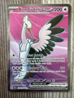 Bombirdier Ex 234/182 Pokemon TCG Scarlet & Violet Paradox Rift Ultra Rare NM - Image 1