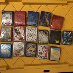 Pokemon TCG Accessories Lot ETB Box, Sleeves, Tins, Dice, Damage Counters, Misc. - Image 2