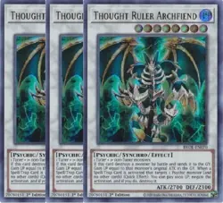 Yugioh - Thought Ruler Archfiend x 3 1st Edition Ultra Rare NM - Free Holo Card - Image 1