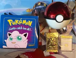 Pokemon Jigglypuff 23K Gold Plated Card Burger King Complete Nintendo 1999 - Image 1