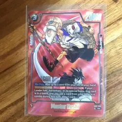 Master Roshi SB01-050 Gold Alternate Art Dragon Ball Manga Booster Card Fusion W - Image 1