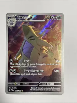Pokemon TCG Tyranitar Scarlet & Violet Paldea Evolved Holo Card 222/193 - Image 1
