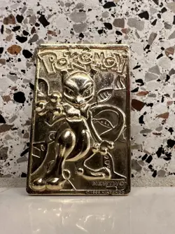 1999 Burger King Limited Edition Pokemon Trading Card 23K Gold Plated Mewtwo - Image 1