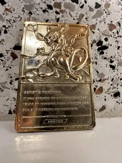 1999 Burger King Limited Edition Pokemon Trading Card 23K Gold Plated Mewtwo - Image 5
